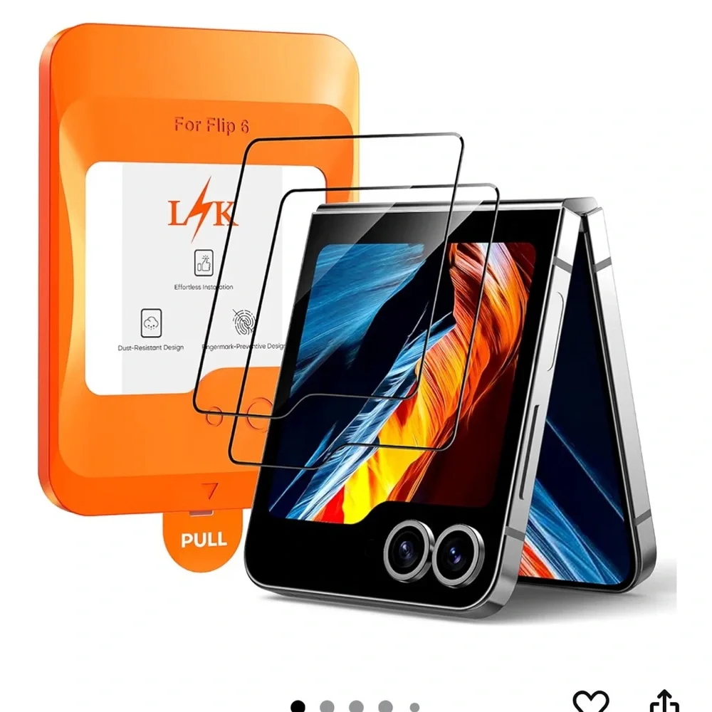 LϟK 2 Pack for Samsung Galaxy Z Flip 6 Screen Protector Tempered Glass